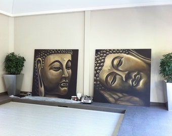 Buddha Canvas, Hand Painted Buddha, Buddha Art, Buddha Artwork, Buddha Mural, Buddha painting, buddha, Spiritual artwork, Buddha art