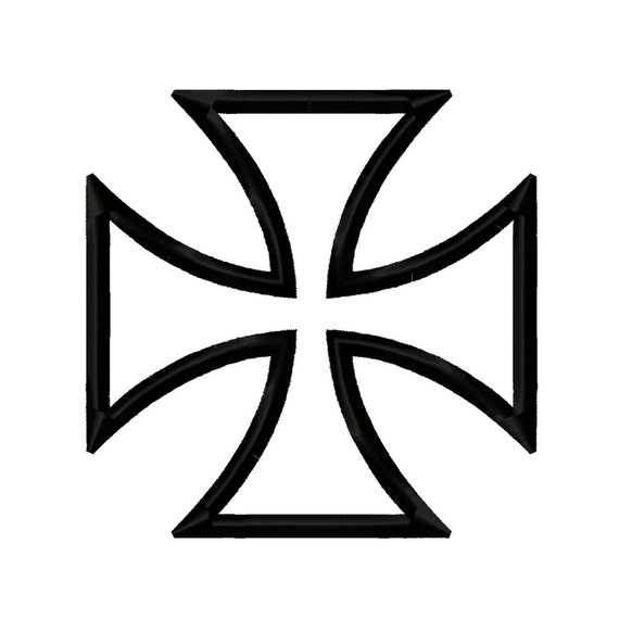 Maltese Cross Iron Cross Applique Machine by AppCandyEmbroidery