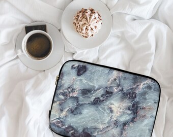 Electric Blue Marble, Marble Print, Marble Design, Neoprene Laptop Sleeve, MacBook Case, Laptop Case, Carry Case, Laptop Bag \ ls-pp044