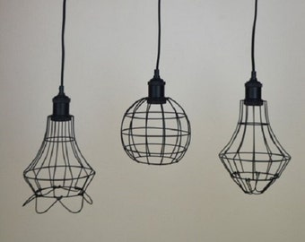 CAGE PENDANT LIGHT Pendant Lighting vintage lamp wall lamp Industrial Chandelier Cage Lantern Chandelier Modern lighting Kitchen Chandelier