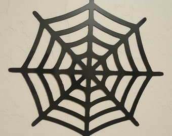 Halloween Spider Web Metal Wall Art/Metal Door Hanger/Halloween Display/Home or Office Decoration/Indoor or Outdoor Halloween Decoration