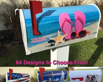 Beach Scene Magnetic Mailbox Cover