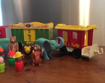 Items similar to Fisher price circus train toy vintage 1970 1980 toy ...