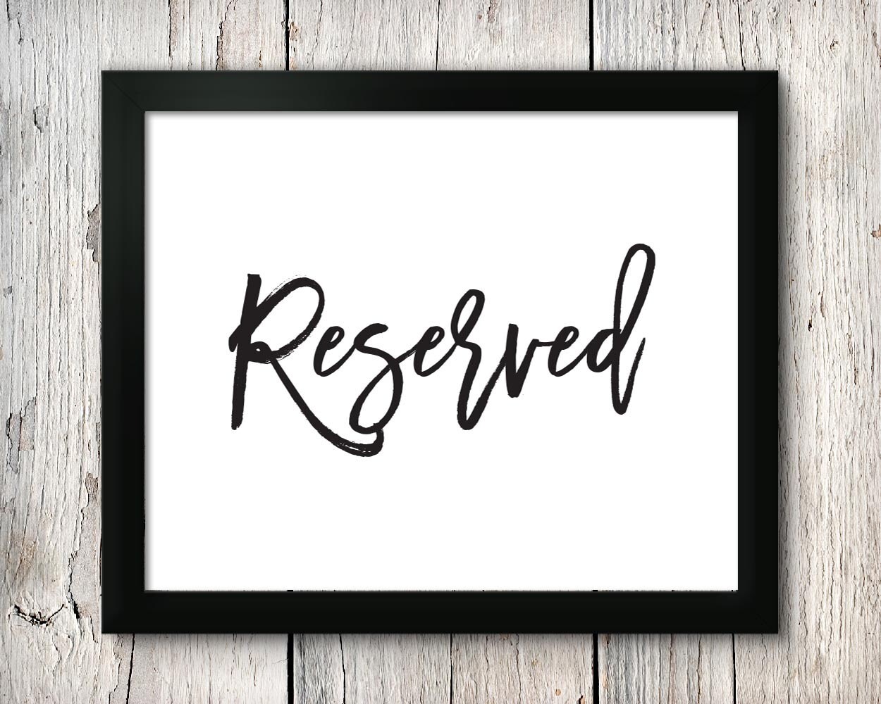 Reserved Table Sign Printable/Reserved Table Wedding Sign