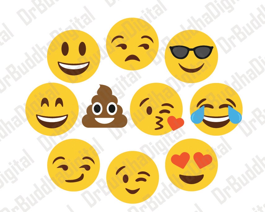 Download Sale! Emoji SVG Collection - Emoji DXF - Emoji Clipart ...