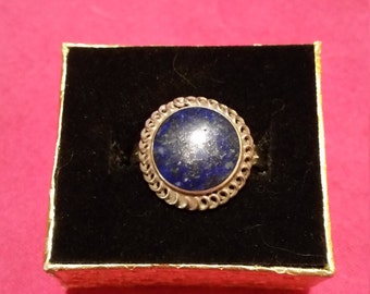 Vintage Silver and Lapis Ring