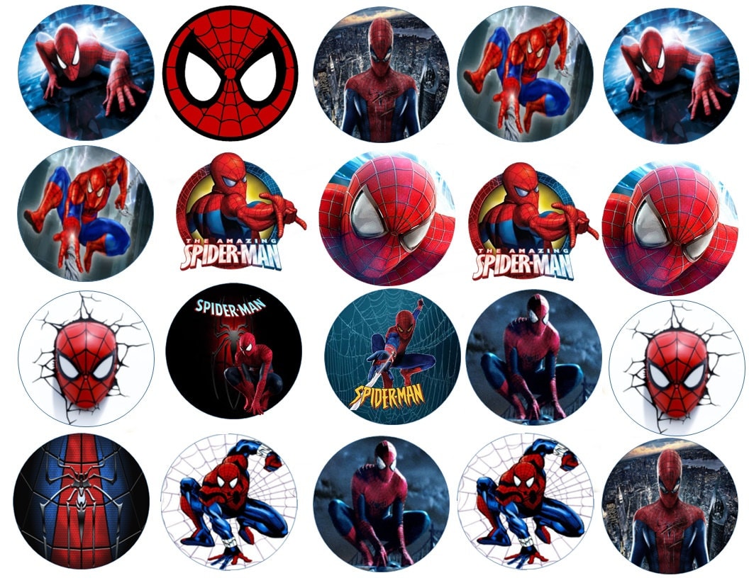 Spiderman Cupcake Topper Printable Printable Word Searches
