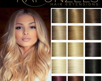 20" micro loop, easy loop, micro link hair extensions, human remy hair 25 strands 1 gram - Choose colour