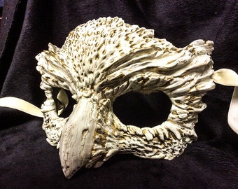 Owl mask, masquerade mask, costume mask, fantasy, forest creature, owl mask, bird, custom made,