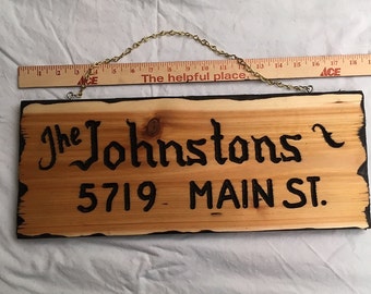 Deep carved personalized red cedar signs by CustomWoodSignShop