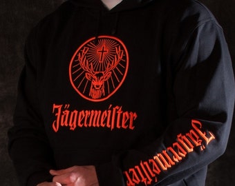 Jagermeister Hoodie, logo embroidered