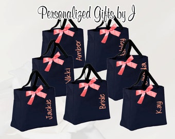 Wedding Tote, Personalized Bridesmaid Gift Tote Bag Monogrammed Tote, Bridesmaids Tote, Personalized Tote