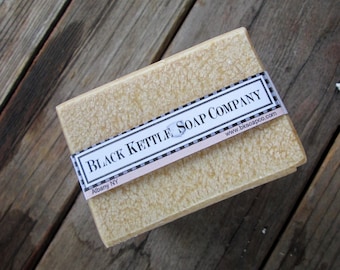 Palm Free ALMOND MILK & HONEY Handcrafted Artisan Soap... Black Kettle