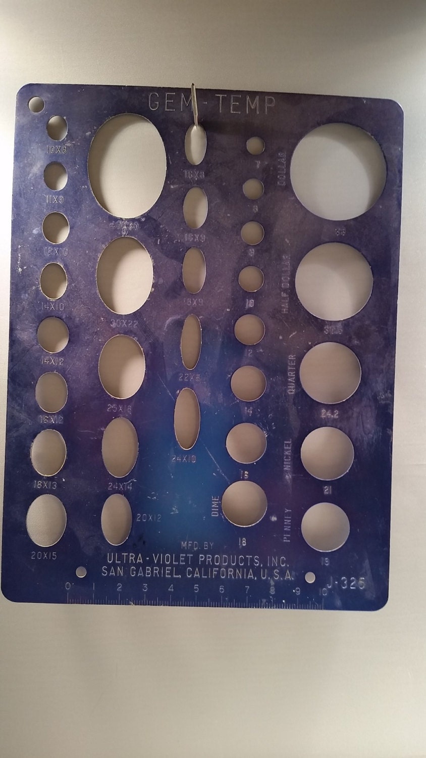 Aluminum GemTemp Cabochon Lapidary Template by CraftiqueRedux