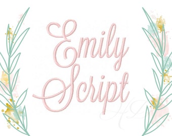 2 inch Embroidery Font Evie Monogram Font 4x4 5x7 6x10