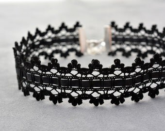 Black Lace Choker - Wide choker - Thick choker - Wide choker - Day choker - Victorian choker - Chocker - Gothic choker