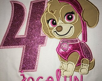 Skye Paw Patrol birthday shirt
