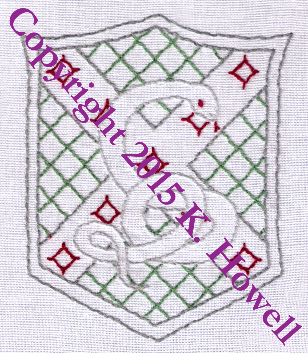 Harry Potter Hand Embroidery Pattern Slytherin House Shield