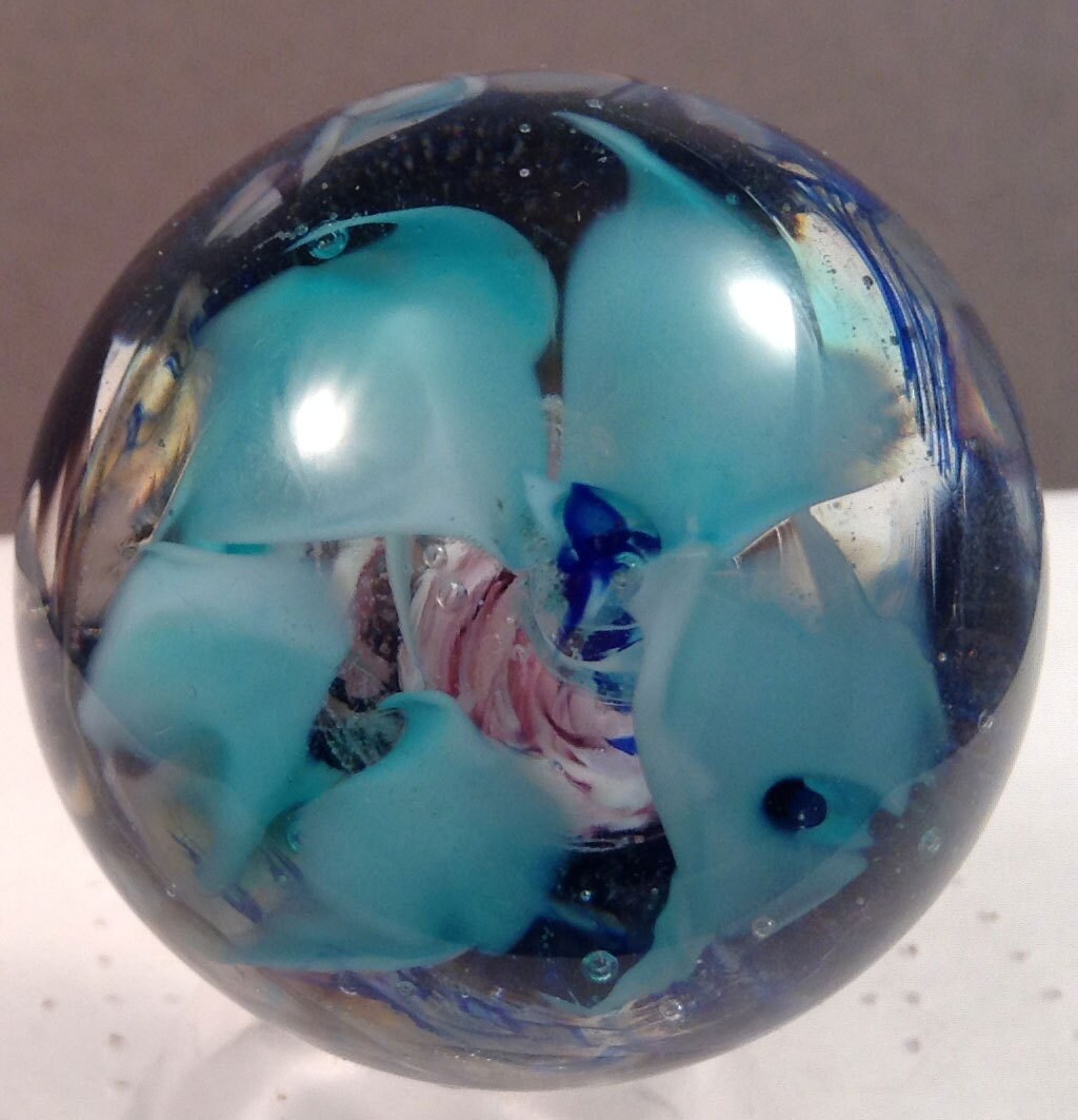 Hand Blown Marble 1.55 made using Italian Soft by AspenHotGlass