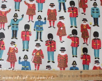 4272 - Cath Kidston Guards and Friends (Offwhite) Oilcloth Waterproof Fabric - 28 Inch (Width) x 17 Inch (Length)