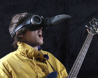 Icarus Plague Doctor Mask in black Steampunk