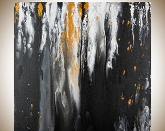 Unique black art paintings related items | Etsy