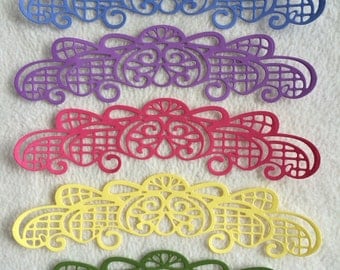 Scrapbook Borders...5 Piece Set of Very Pretty Spring Colours Scrapbook Border Embellishments