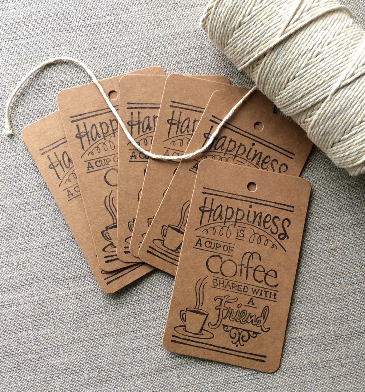 20 Coffee gift tags Rustic gift tags birthday gift tags