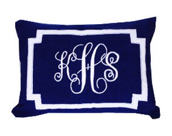 Personalized Nursery Decor, Monogrammed Lumbar Pillows, Lumbar Decorative Pillows, Monogram lumbar pillows for baby room, sofa lumbar covers