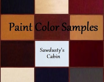 3 Color Samples Real Wood Paint Samples Hand Made for Viewing in your Home by Sawdusty's Cabin