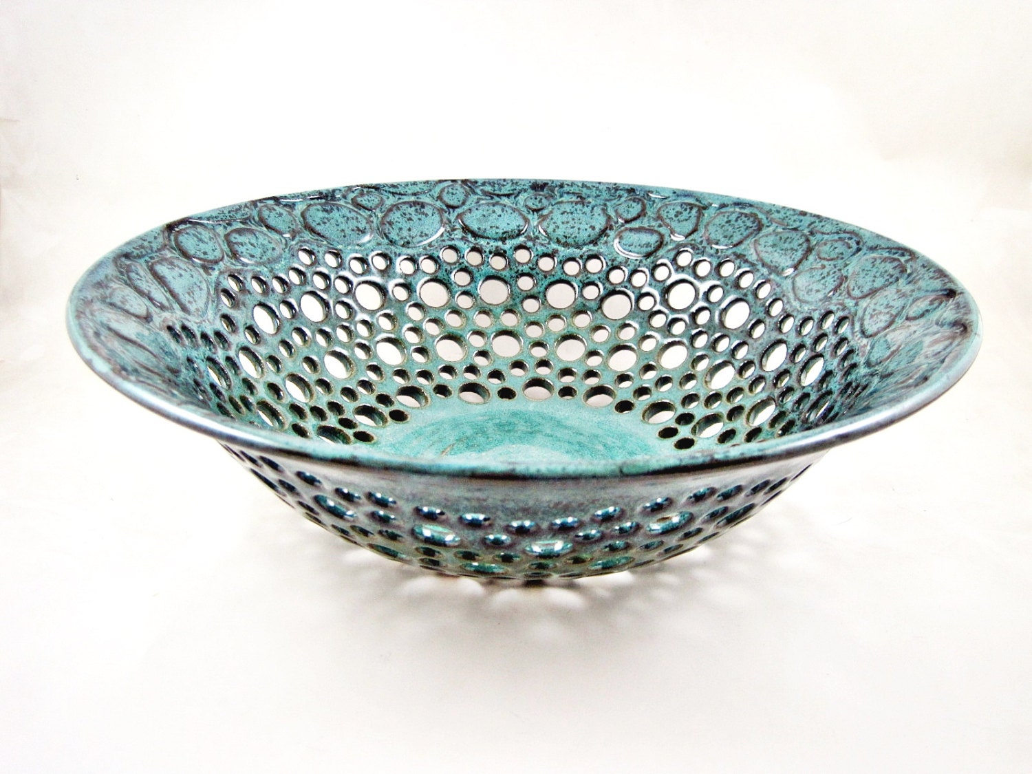 modern pottery fruit bowl large teal blue by ningswonderworld modern pottery fruit bowl large teal blue by ningswonderworld