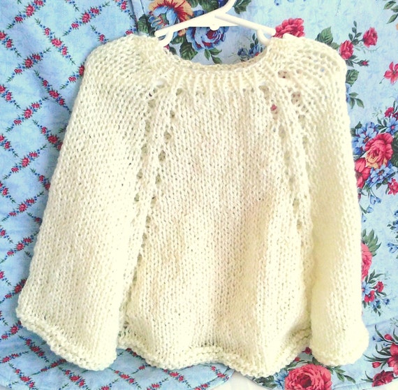 Little Girls Knit Poncho. Knit Cape. OffWhite. Snow White.