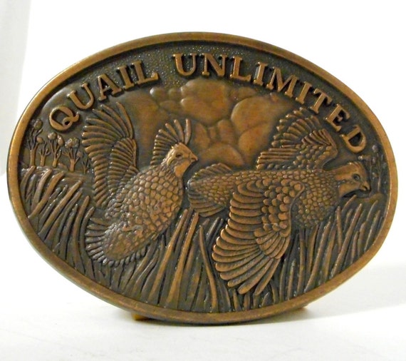 Quail Unlimited Belt Buckle Wildlife Hunting Bird Watching