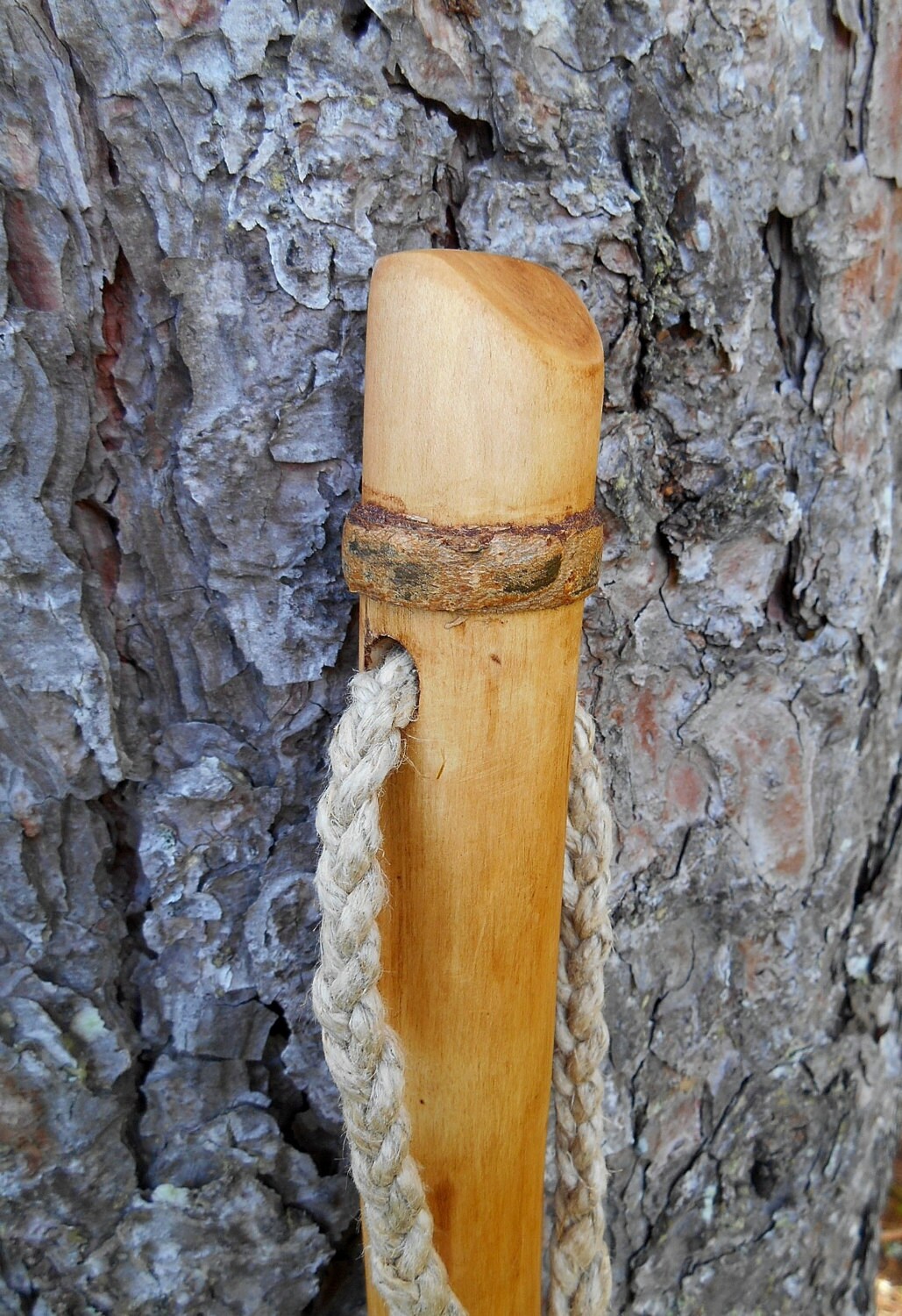 Hiking stick with Cinnamon finish Rustic Wood by bearpawrustics
