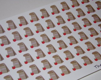 66 Lunch Bag Stickers for your Erin Condren Life Planner / Calendar / School Stickers