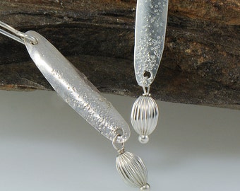 Champagne Bubbles Sterling Silver Earrings, Eco Friendly Silver Earrings, Silver Earrings