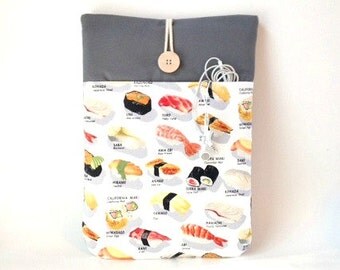 Sushi Macbook Air 13 Case, Sushi MacBook Pro 13 Sleeve, MacBook Pro 13 Touch Bar, 13 3 inch Laptop Case, Mac book Pro Retina Sleeve,Bag Sac