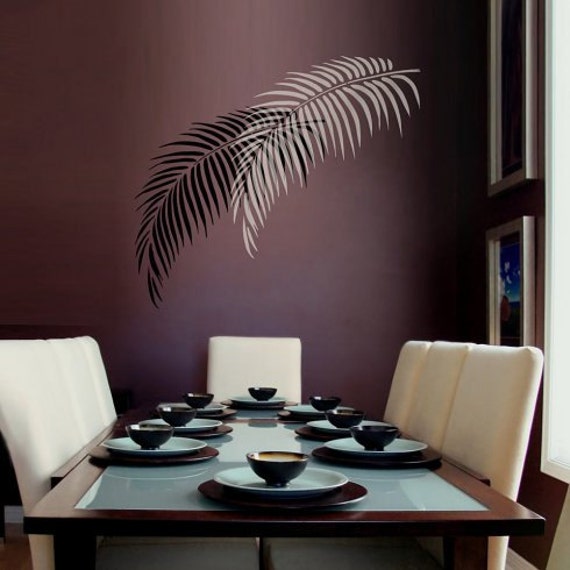 Palm Frond Stencil Tropical Wall Art Design For An Easy And