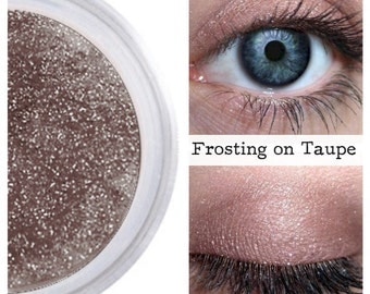 Eyeshadow, Frosting on Taupe, Taupe Eye Shadow, Taupe Eyeshadow, Mineral Eyeshadow, Mineral Makeup, Vegan, Cruelty Free, Eye Makeup