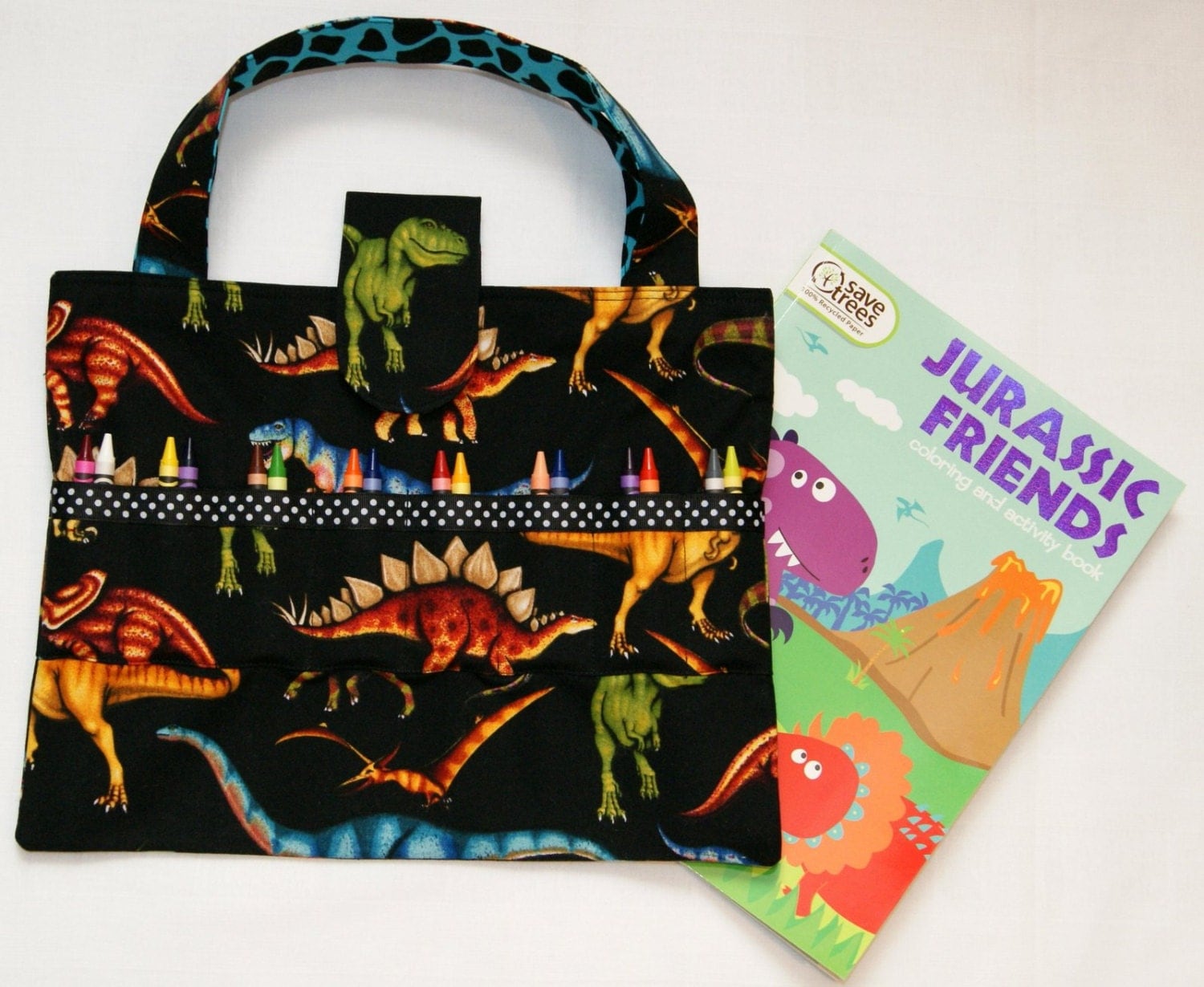 Download Dinosaurs Crayon Holder Coloring Book and Crayon Tote Arts