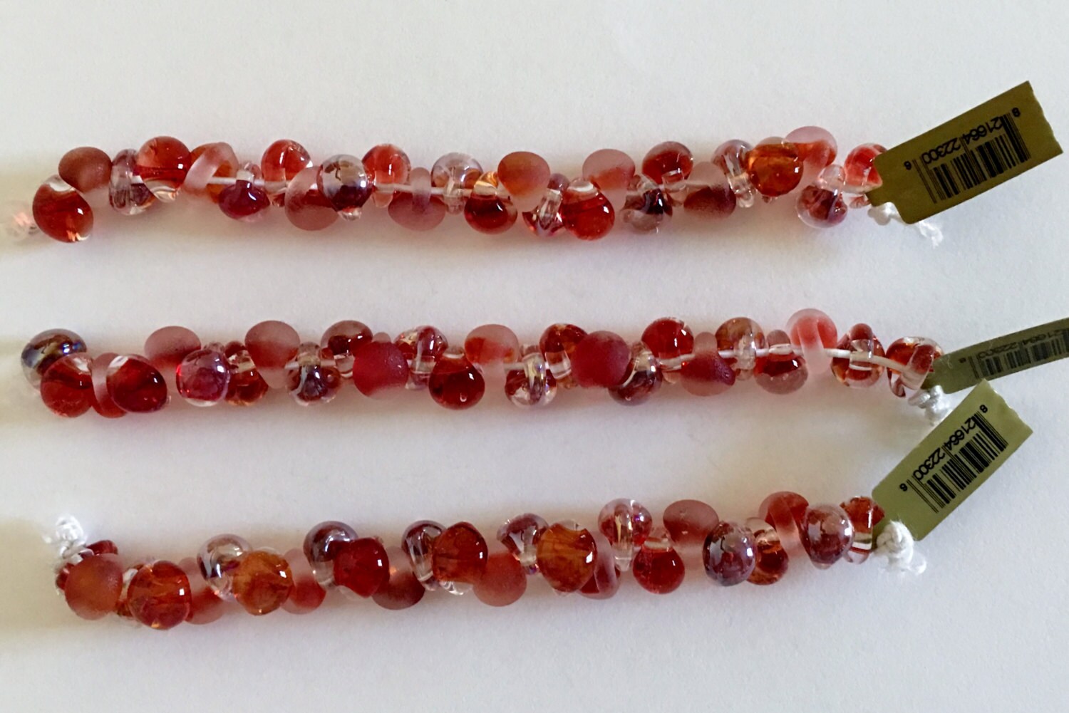 Coral Mix Shade Unicorne Beads Boro Teardrops by