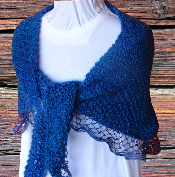 Knit Shawl Pattern Pattern for Sashay Yarn Easy to Knit