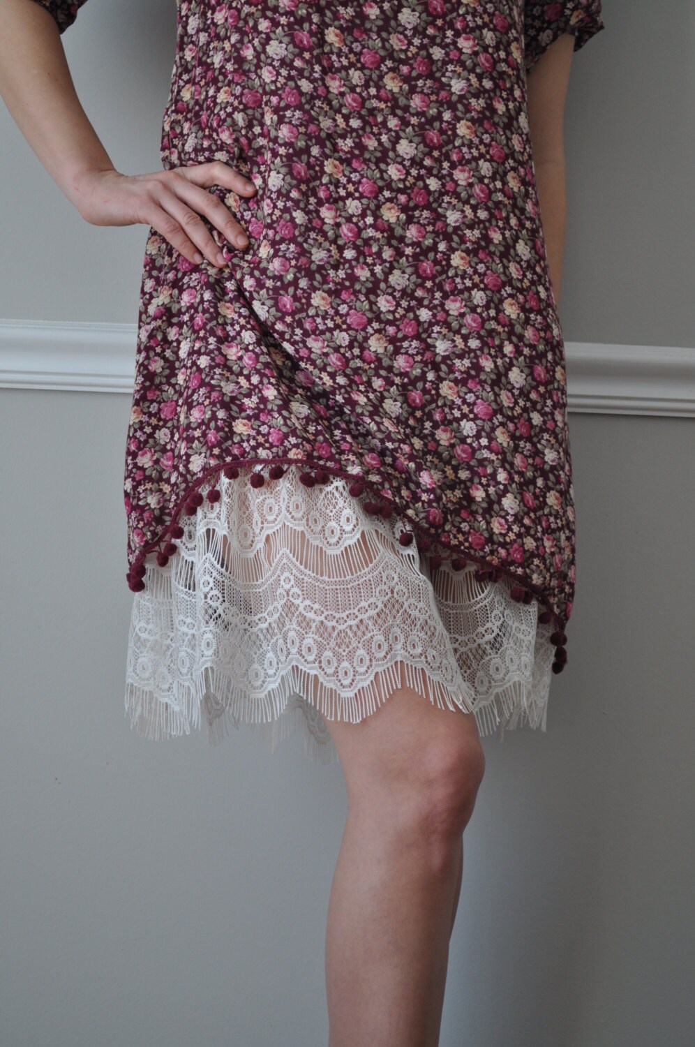 Slip Extender Ivory Lace Ruffle Trim Slip Size XS S M L XL