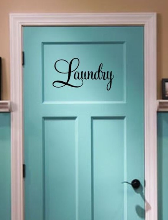 Laundry Room Door Decal Interior Door Decal Vinyl Door