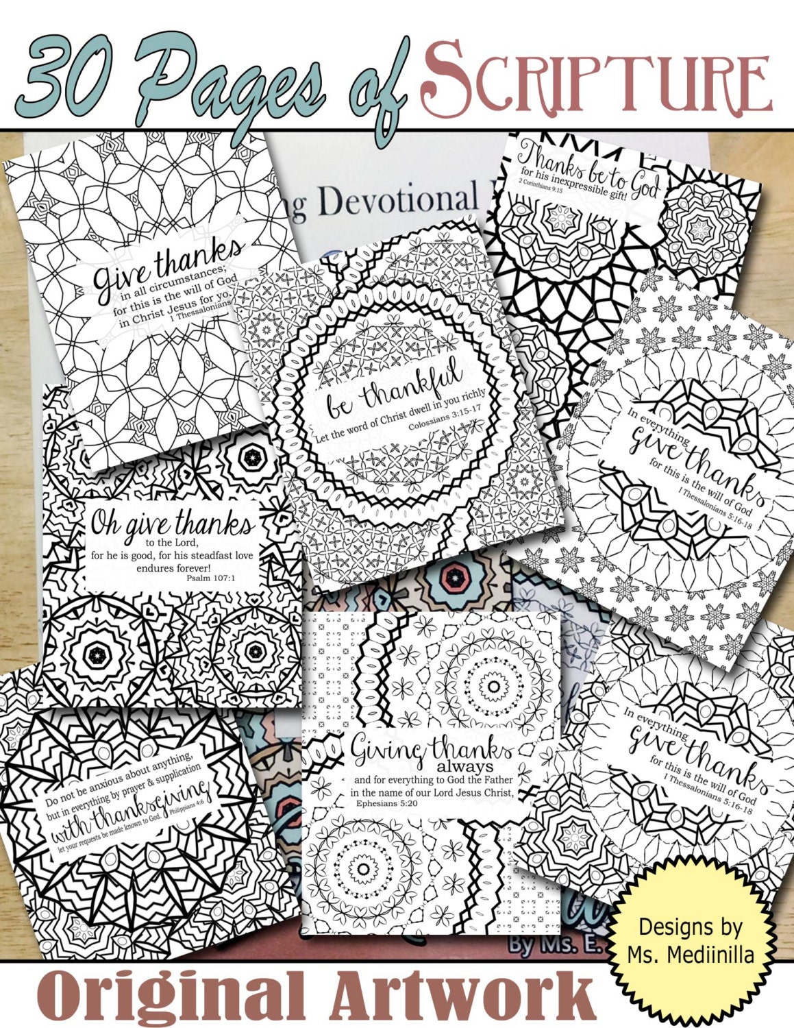 Devotional Journal Coloring Book Bible Quotes to Meditate and