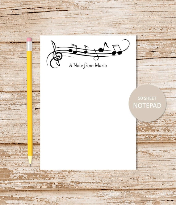 Personalized Music Notepad Music Note Pad Personalized Stationery personalized-music-notepad-music-note-pad-personalized-stationery