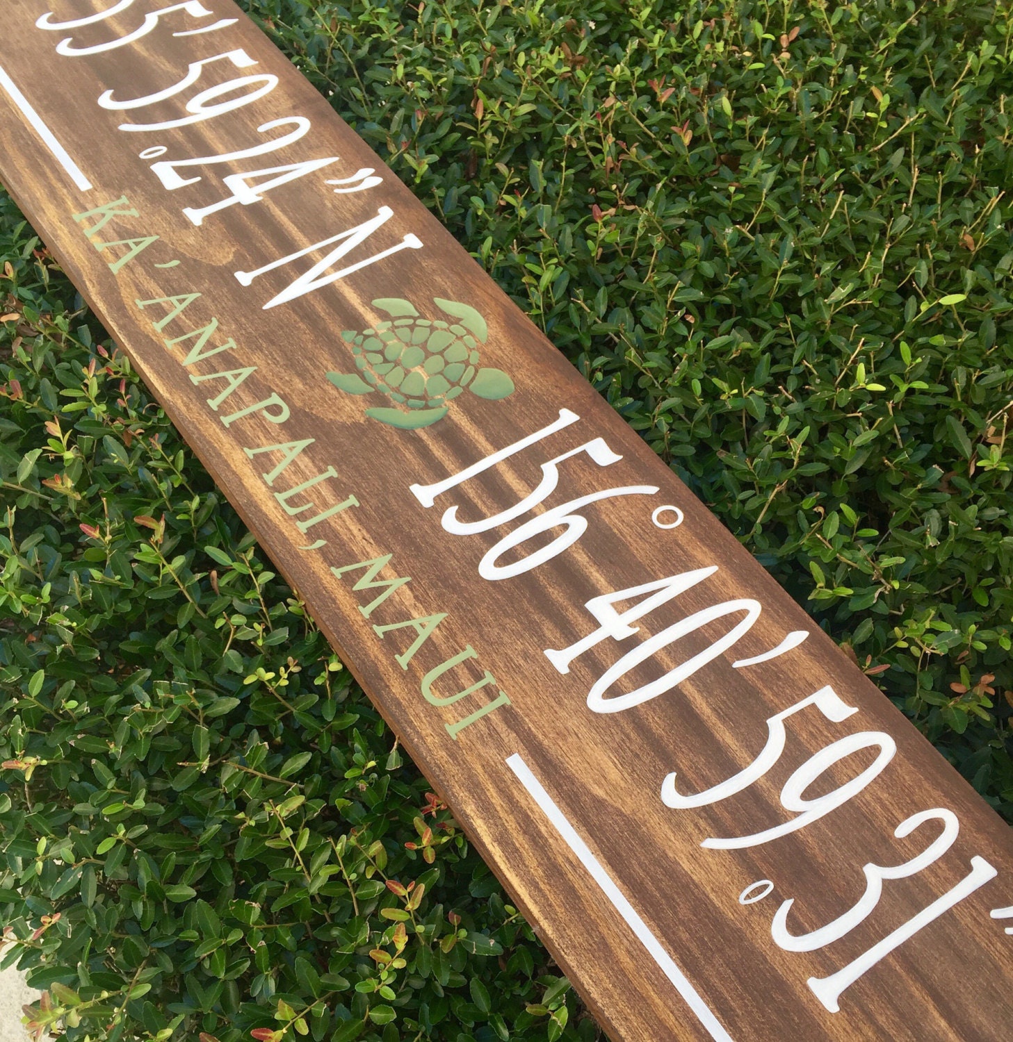 Made to order latitude and longitude custom sign