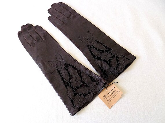 Items Similar To Vintage Florence Italy Leather Gloves In Black With   Il 570xN.1002400129 8y7y 