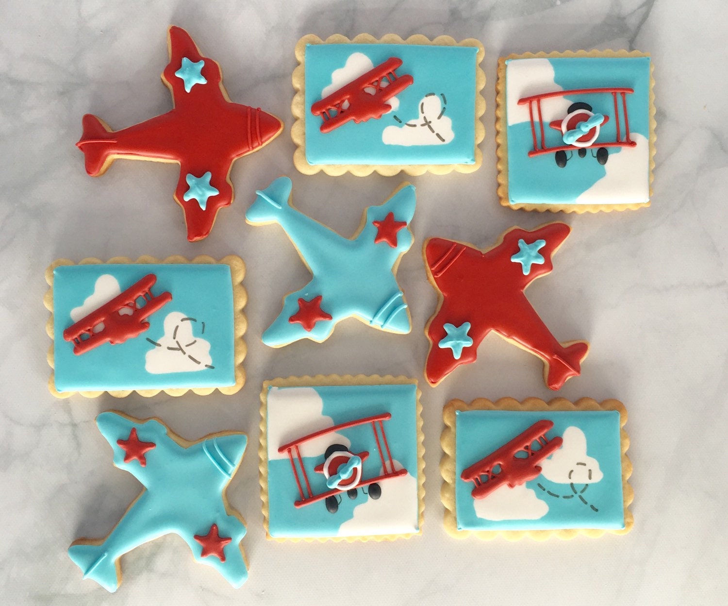 Vintage Airplane Sugar Cookie Collection