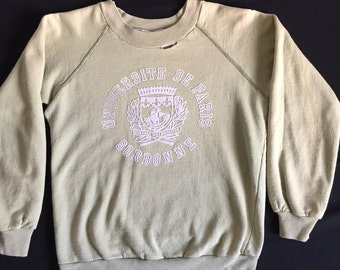 Items similar to Vintage Paris University Sorbonne Sweatshirt on Etsy